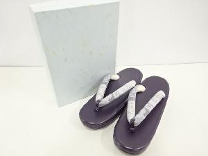 新品　未使用品　結城紬　鼻緒　草履(24センチ)